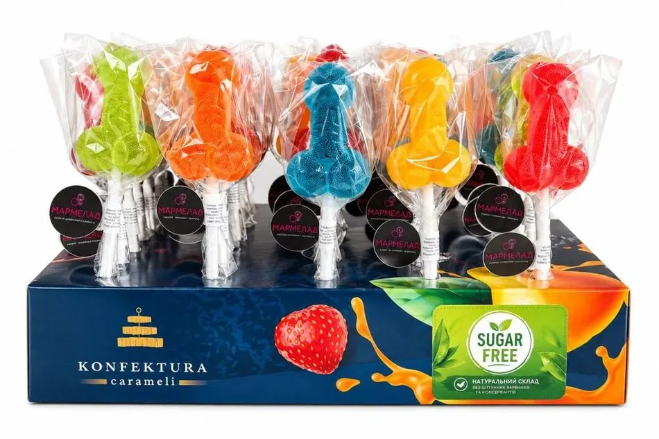 Стенд із льодяниками 18+ із позначкою Sugar Free